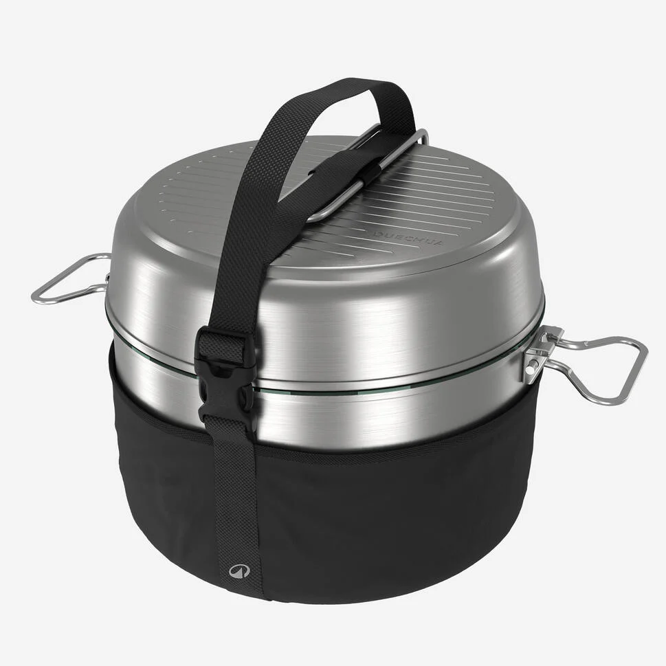 Quechua 500 Stainless Steel Nonstick Camping Cookset – 25-Piece for 4 People - Image 10