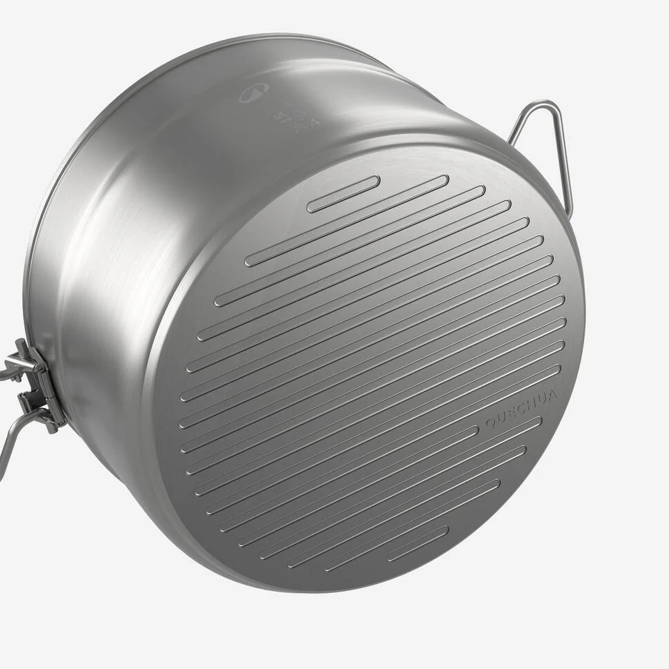 Quechua 500 Stainless Steel Nonstick Camping Cookset – 25-Piece for 4 People - Image 6