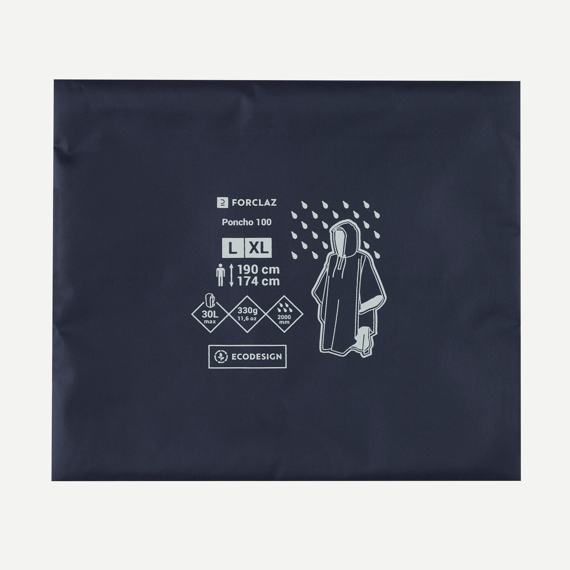 Forclaz MT100 Rain Poncho - 30 L - Image 10