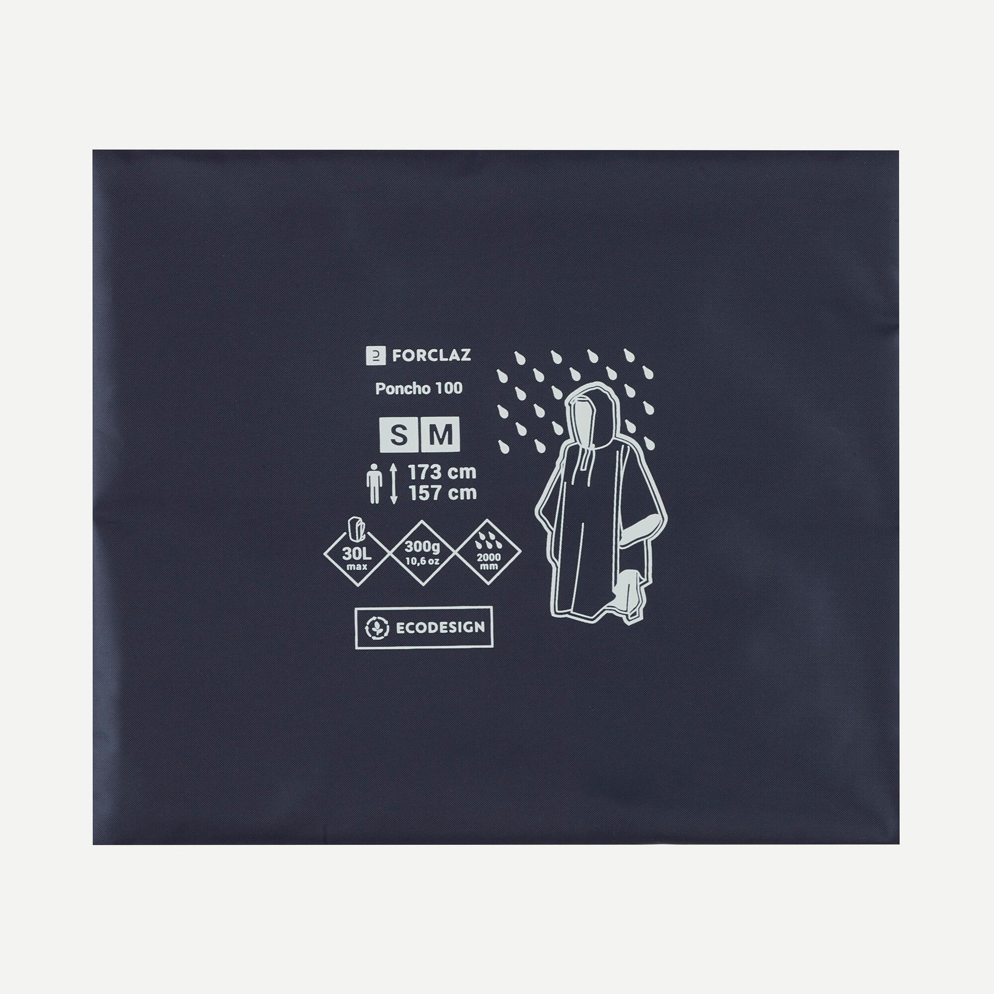 Forclaz MT100 Rain Poncho - 30 L - Image 9