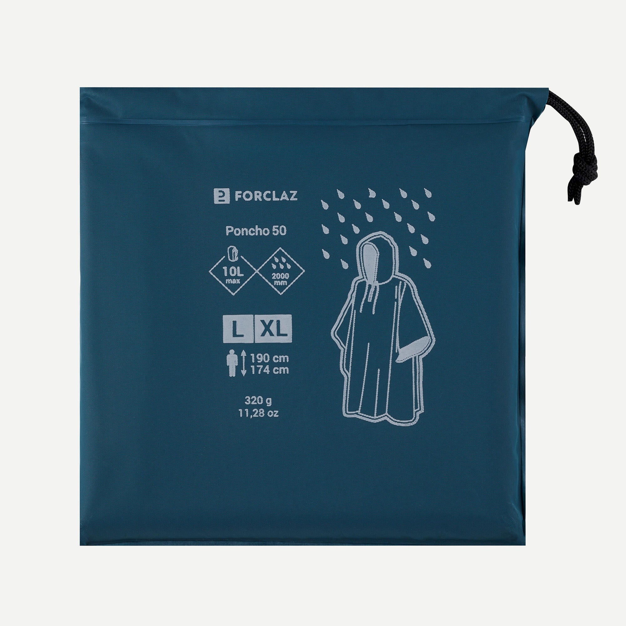 Forclaz MT50 Rain Poncho - 10L - Image 3