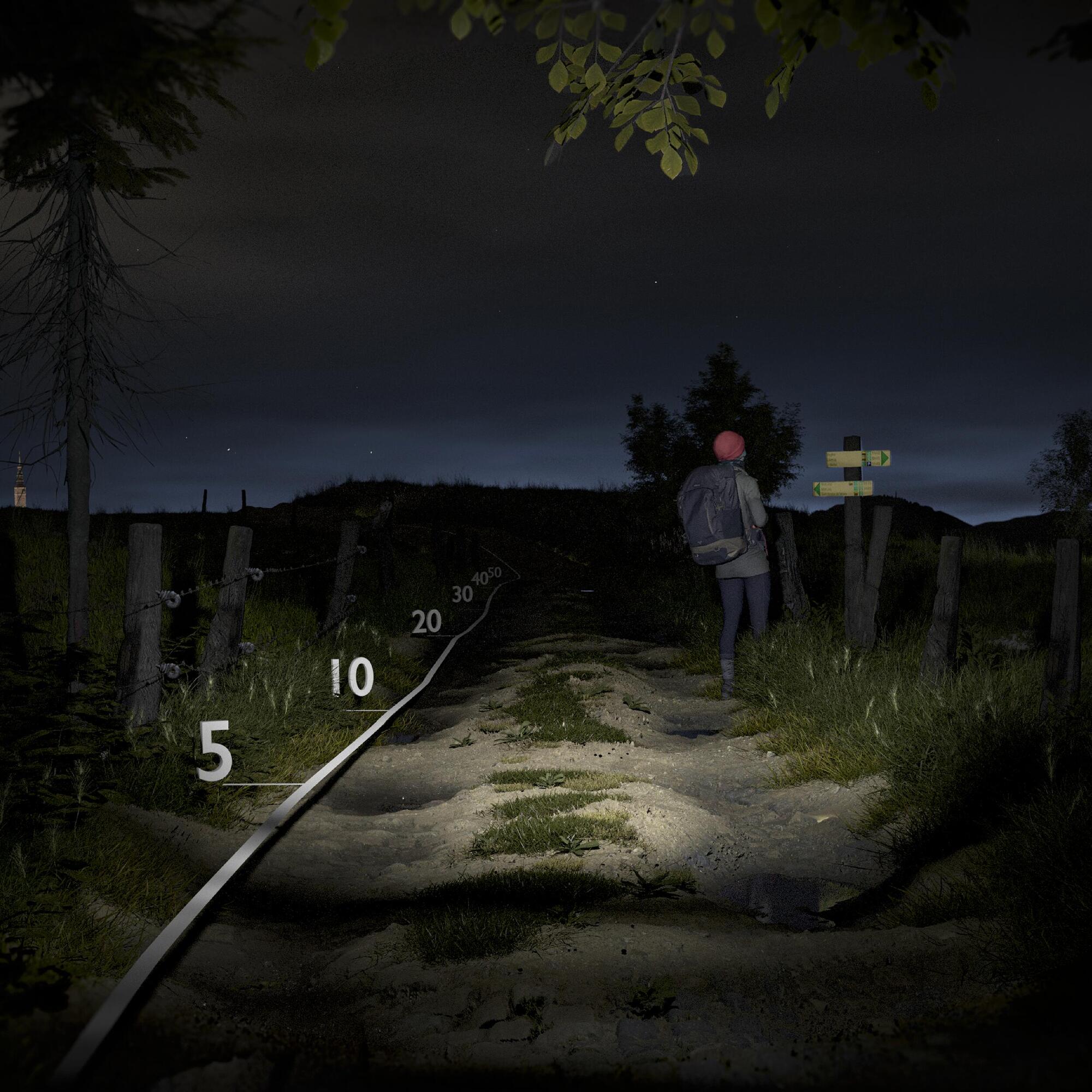 Forclaz Trek 100 Rechargeable 200 Lumens USB Hiking Head Lamp - Image 3