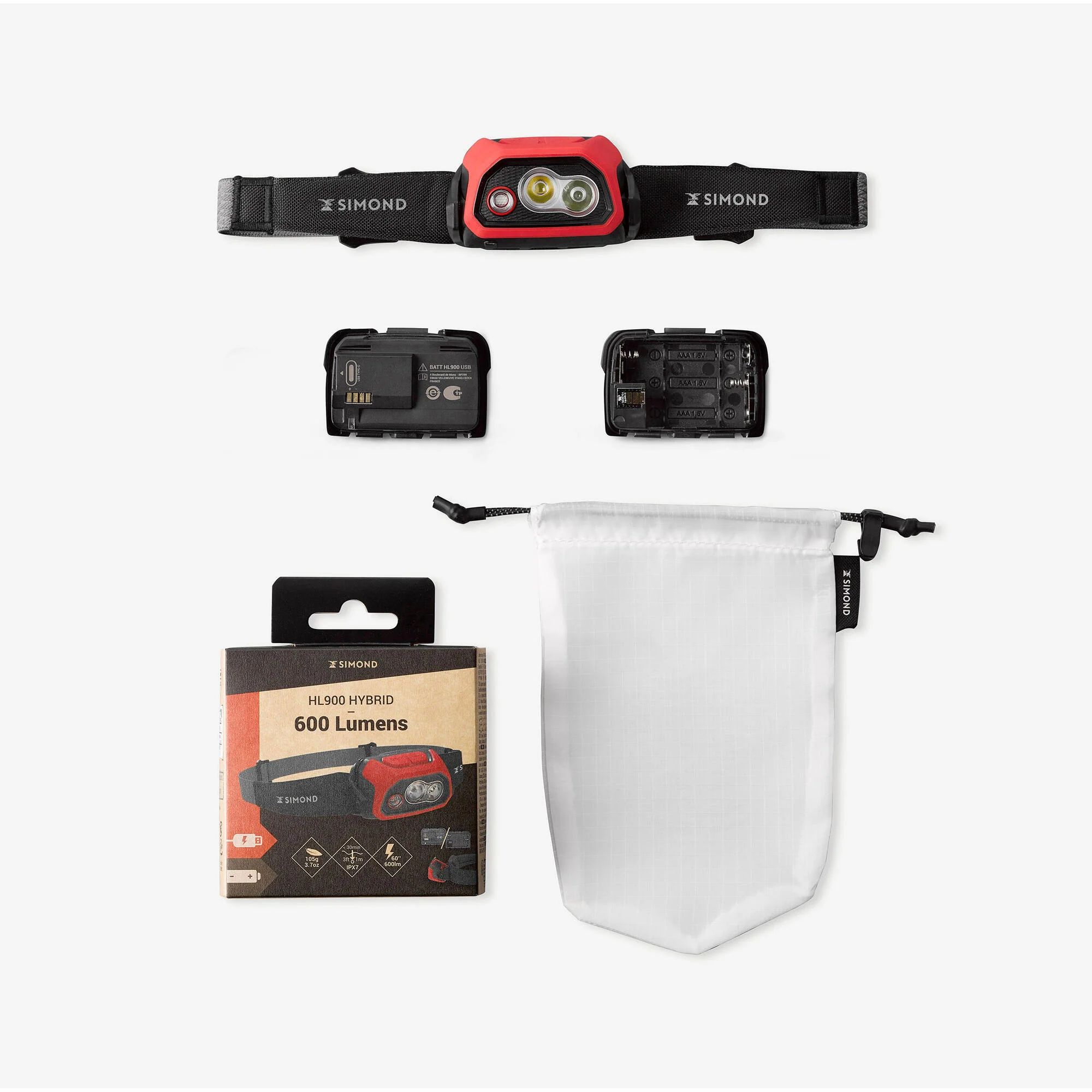 Forclaz HL900 USB V3 600 Lumen Rechargeable Head Torch - Image 6