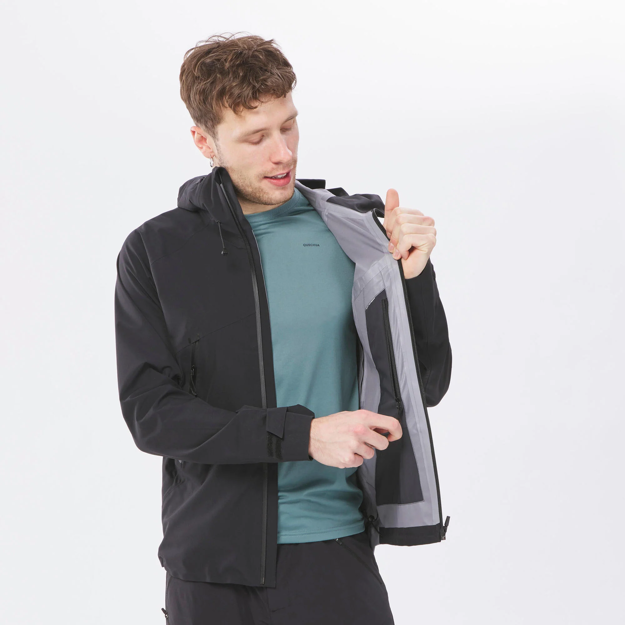 Quechua Men's MH500 Hiking Lightweight Waterproof Jacket - Image 26