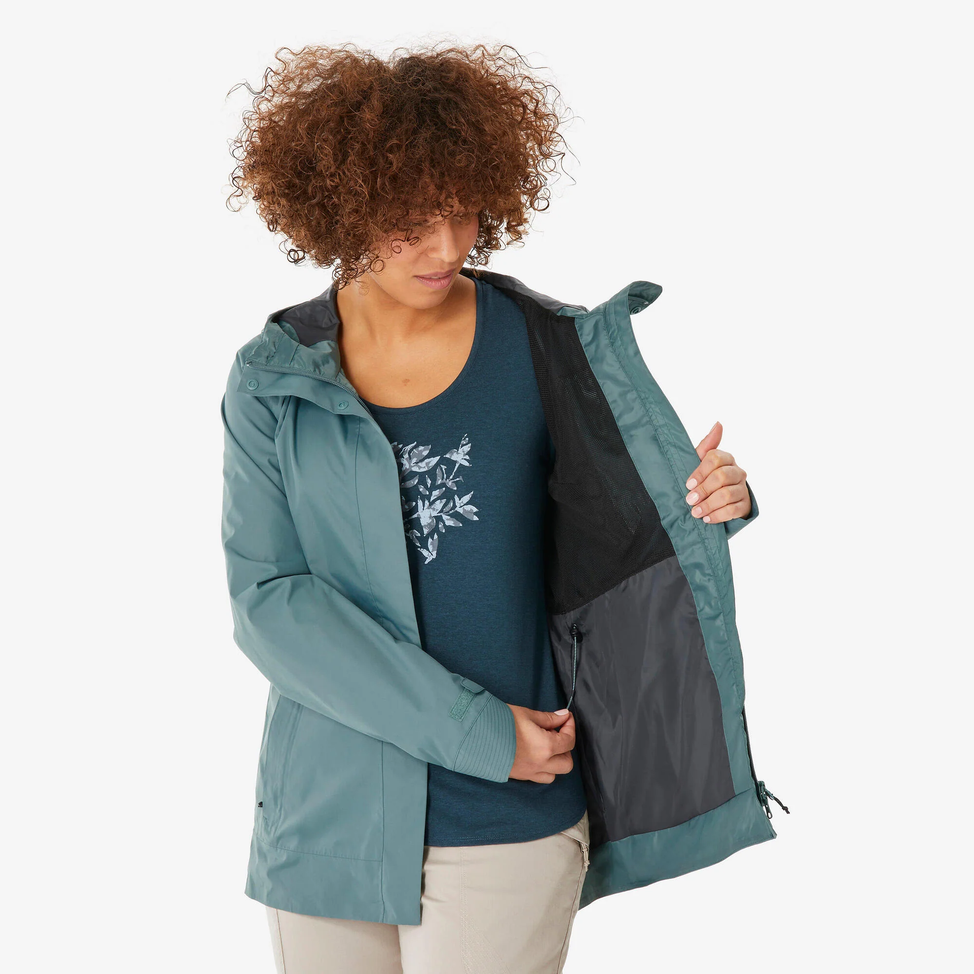 Quechua Women’s NH500 Waterproof Hiking Rain Jacket - Image 16