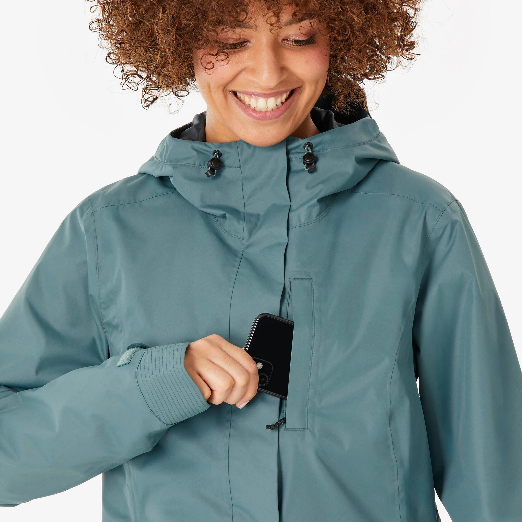 Quechua Women’s NH500 Waterproof Hiking Rain Jacket - Image 17