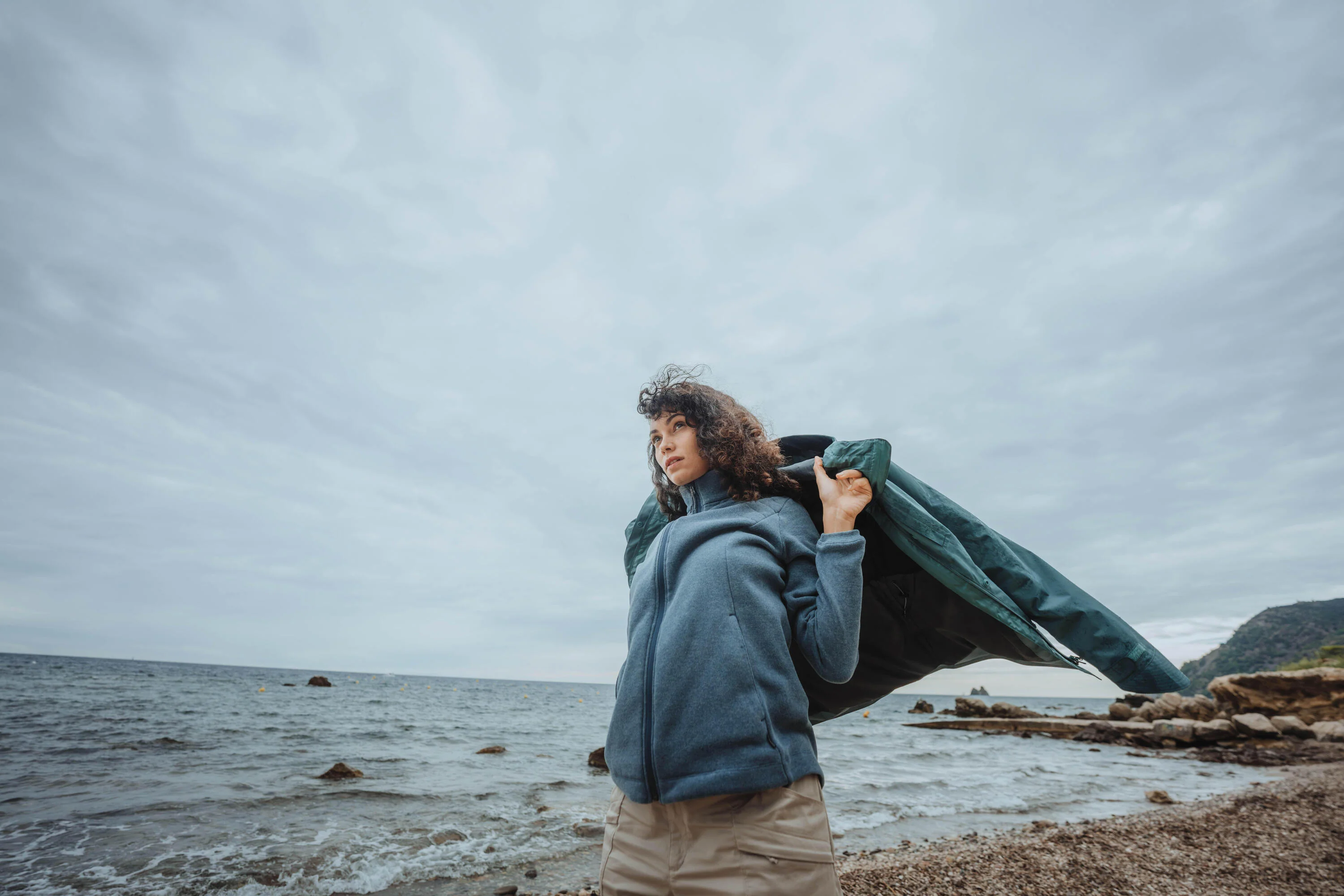 Quechua Women’s NH500 Waterproof Hiking Rain Jacket - Image 25