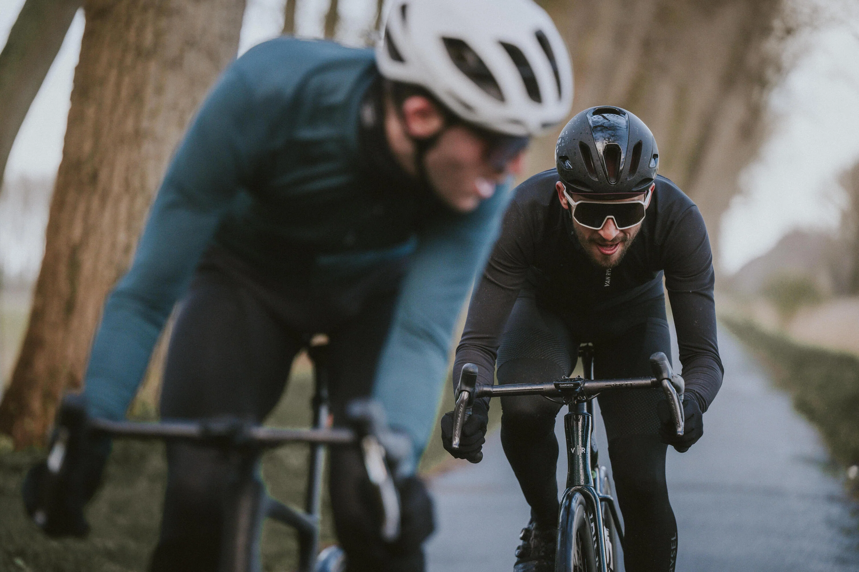 Van Rysel Men's Winter Road Cycling Tights Racer - Black - Image 10