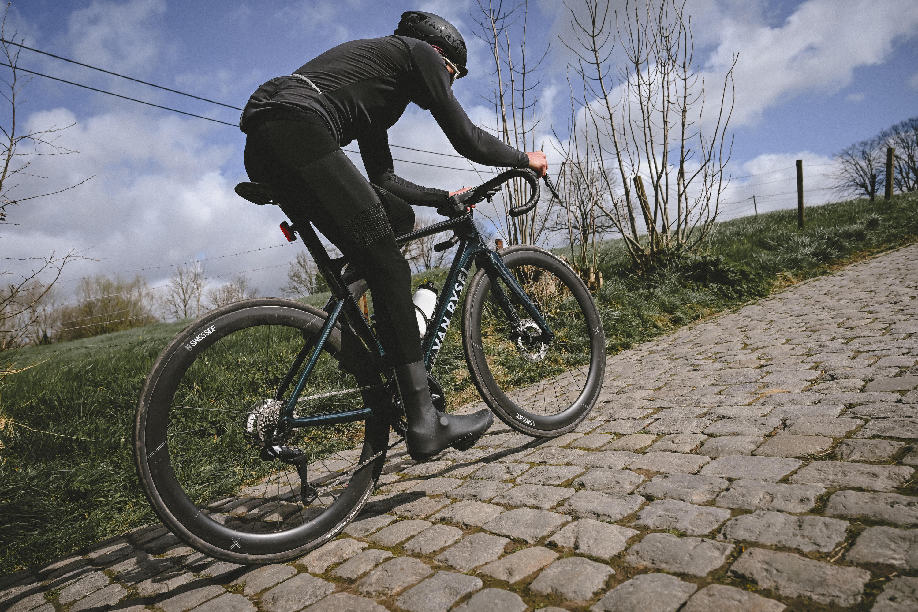 Van Rysel Men's Winter Road Cycling Tights Racer - Black - Image 7