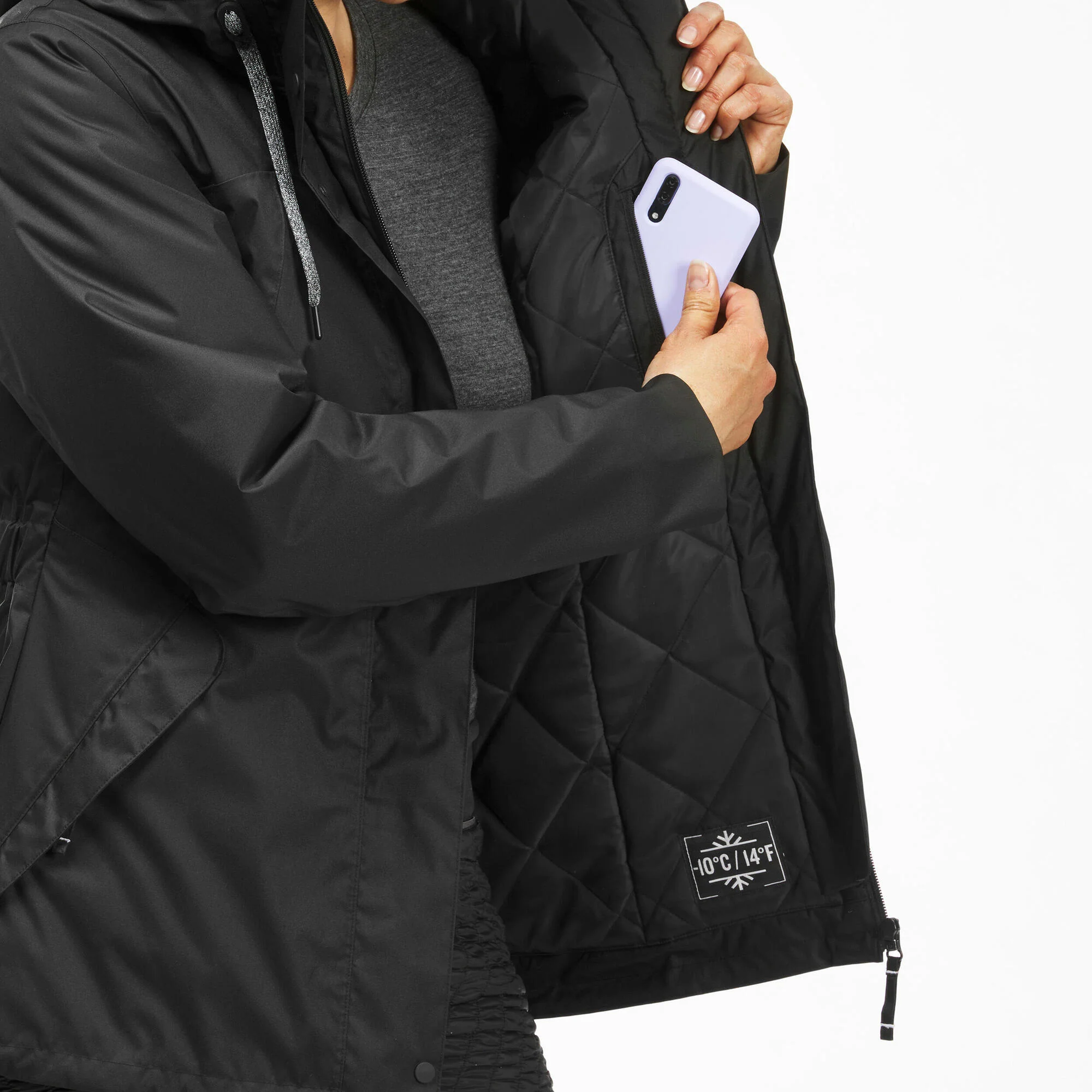 Quechua Women's NH500 Waterproof Winter Jacket - Image 7